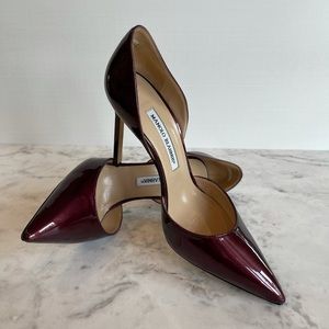 Manolo Blahnik Patent Leather D’Orsay Pumps